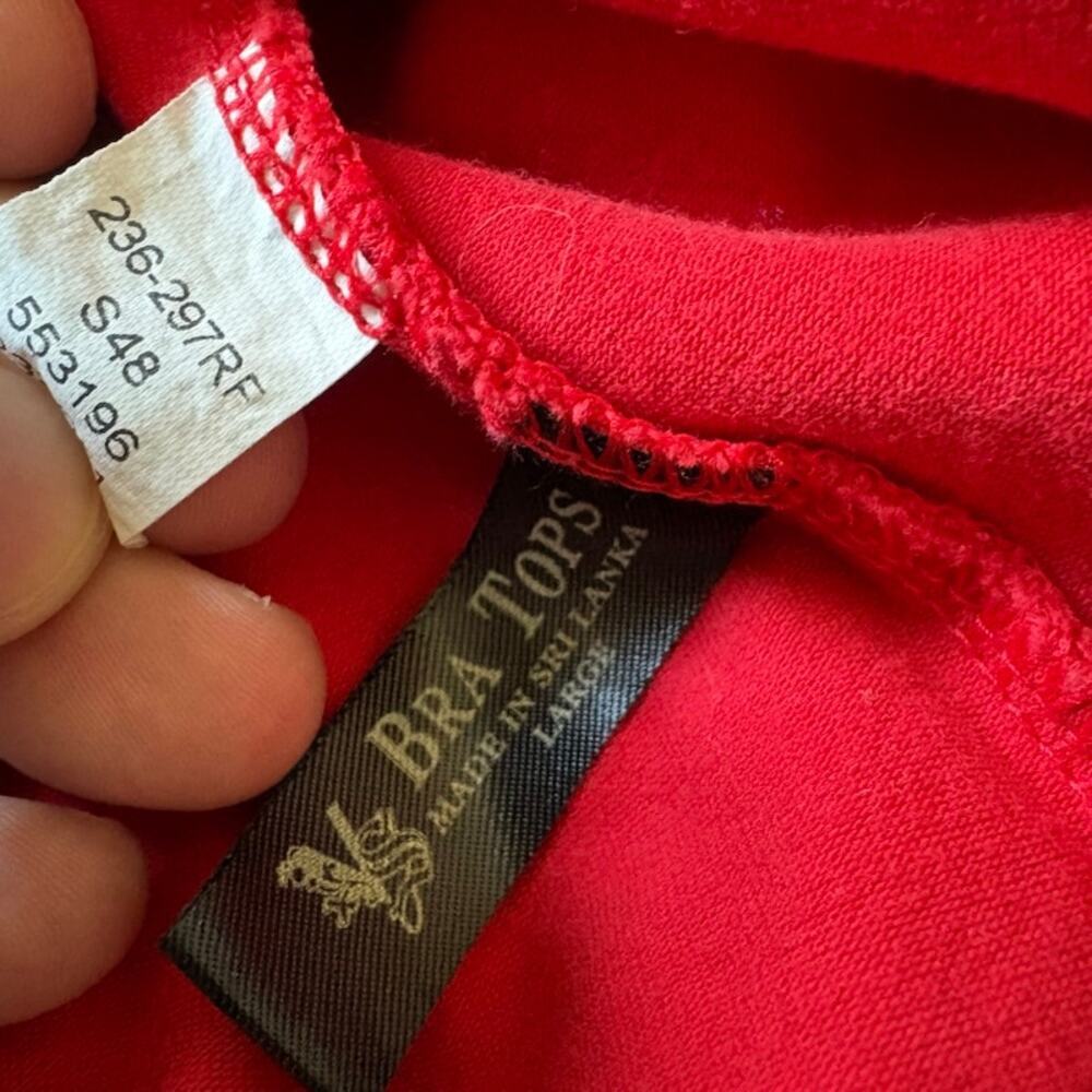 Victoria's Secret Bra Tops Red Midi Fit and Flare Empire Sundress Women's Lg - Picture 4 of 9